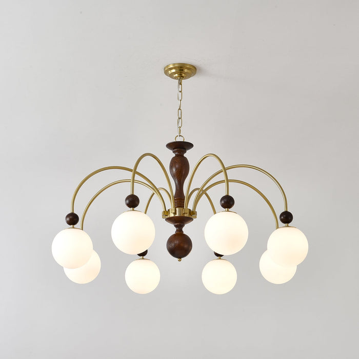 Archway Walnut Color Chandelier.