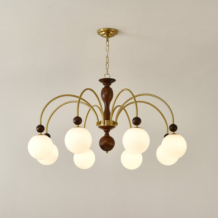 Archway Walnut Color Chandelier.