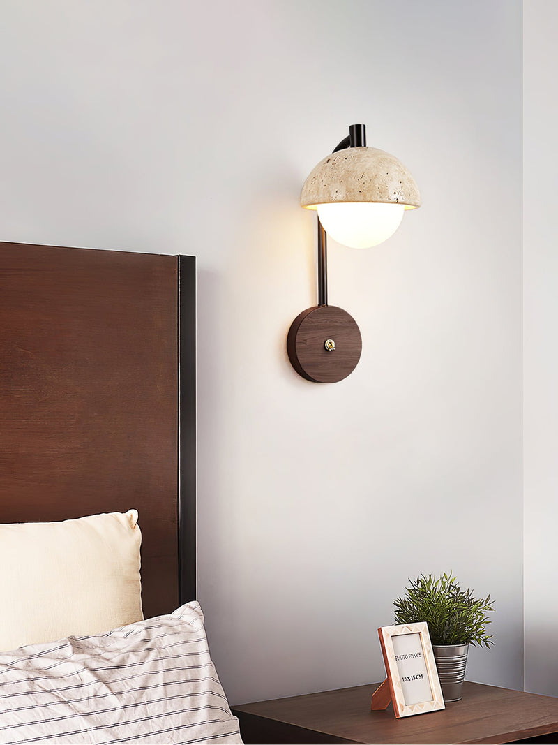 Arco Travertine Wall Lamp-DWHOME
