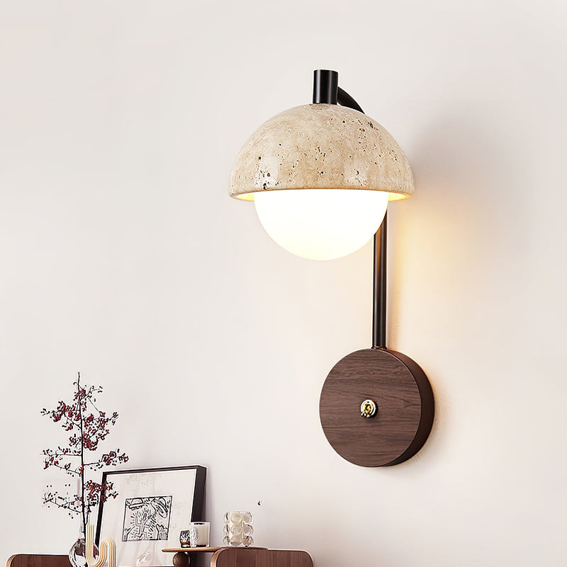 Arco Travertine Wall Lamp-DWHOME