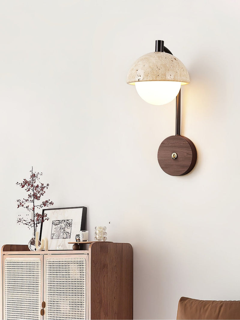 Arco Travertine Wall Lamp-DWHOME