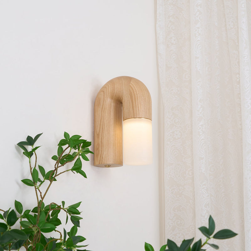 Arcus Wood Wall Lamp-DWHOME