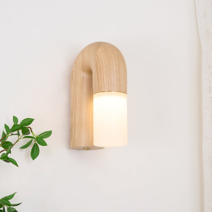Arcus Wood Wall Lamp-DWHOME