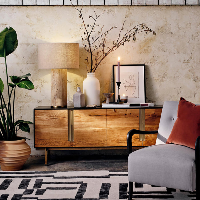 Aria Stone Table Lamp-DWHOME