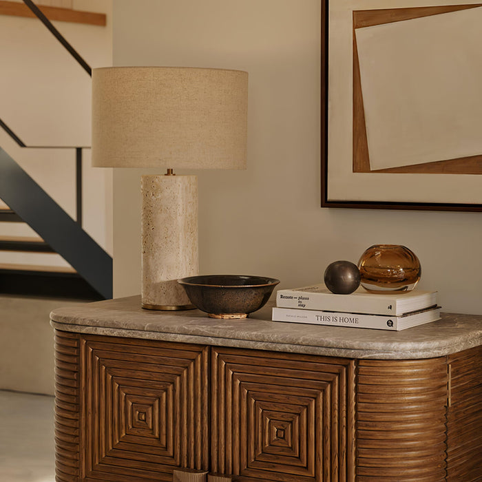 Aria Stone Table Lamp-DWHOME