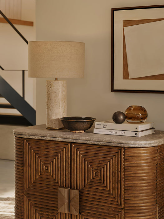 Aria Stone Table Lamp-DWHOME