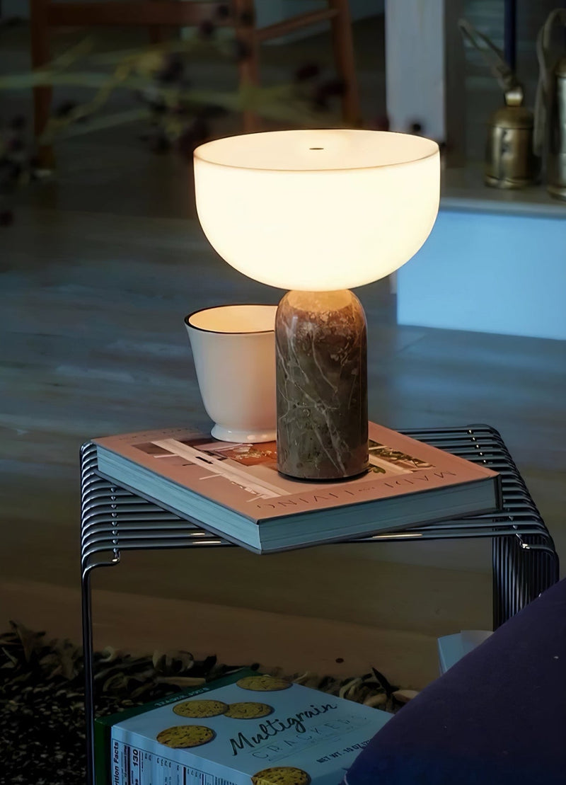 Arno Sphere Marble Table Lamp-DWHOME