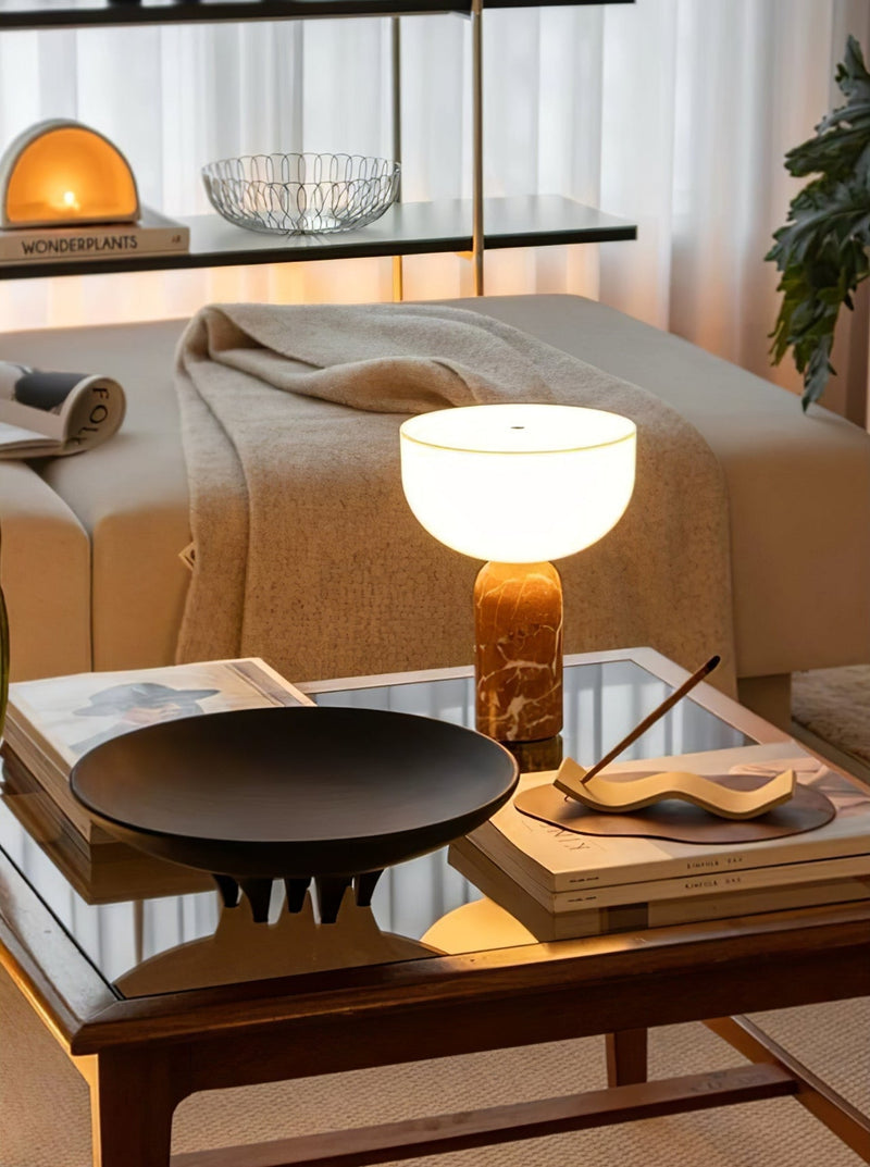 Arno Sphere Marble Table Lamp-DWHOME
