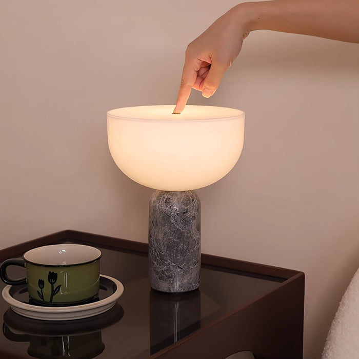 Arno Sphere Marble Table Lamp-DWHOME