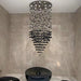 Art Stone Crystal Chandelier For Entryway with High Ceiling.