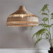 Artisanal Rattan Dome Pendant Lamp.