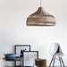 Artisanal Rattan Dome Pendant Lamp.