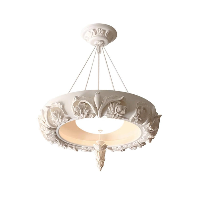 Artistic Carved Plaster Chandelier.