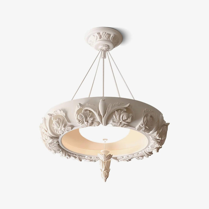 Artistic Carved Plaster Chandelier.