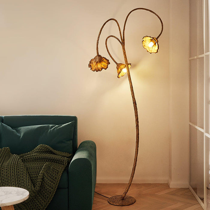 Artistic Lotus Leaf Floor Lamp.