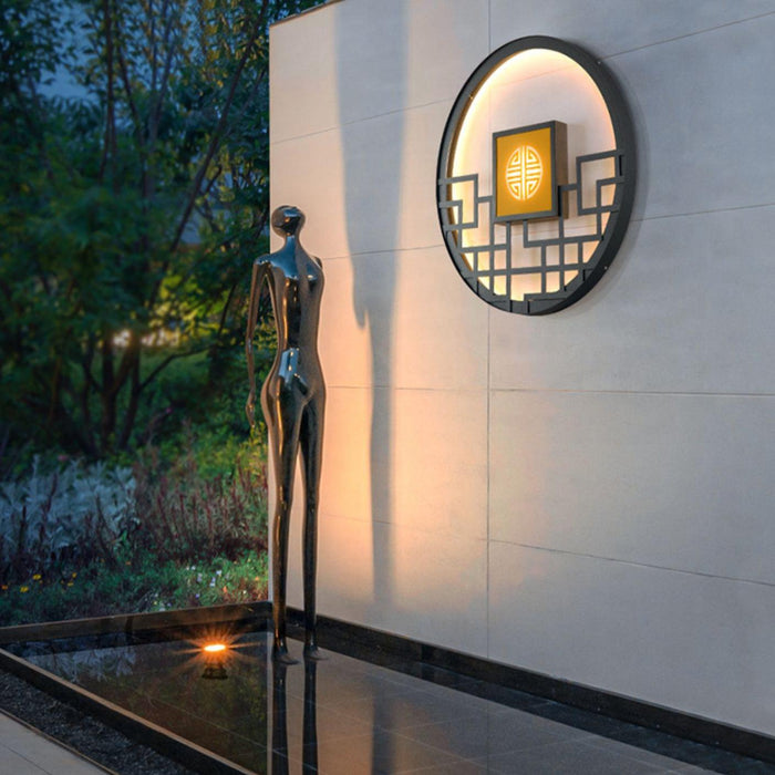 Round Outdoor Wall Light-DWHOME