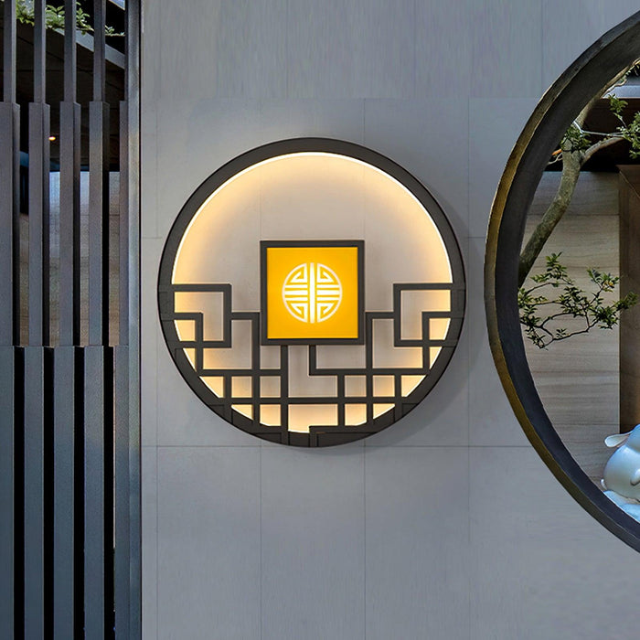 Round Outdoor Wall Light-DWHOME