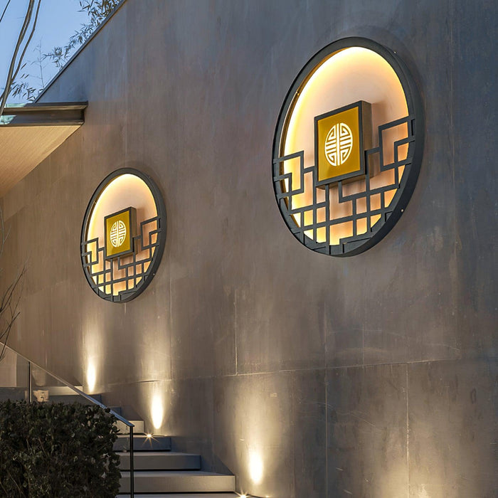 Round Outdoor Wall Light-DWHOME