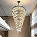 Assena Large Black high Ceiling Entryway Chandelier.