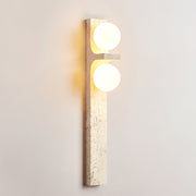 Asymmetrical Travertine Wall Sconce-DWHOME