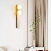 Asymmetrical Travertine Wall Sconce-DWHOME