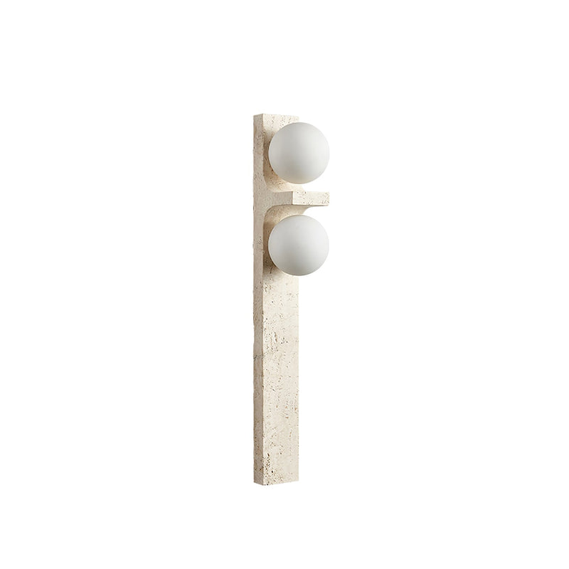 Asymmetrical Travertine Wall Sconce-DWHOME