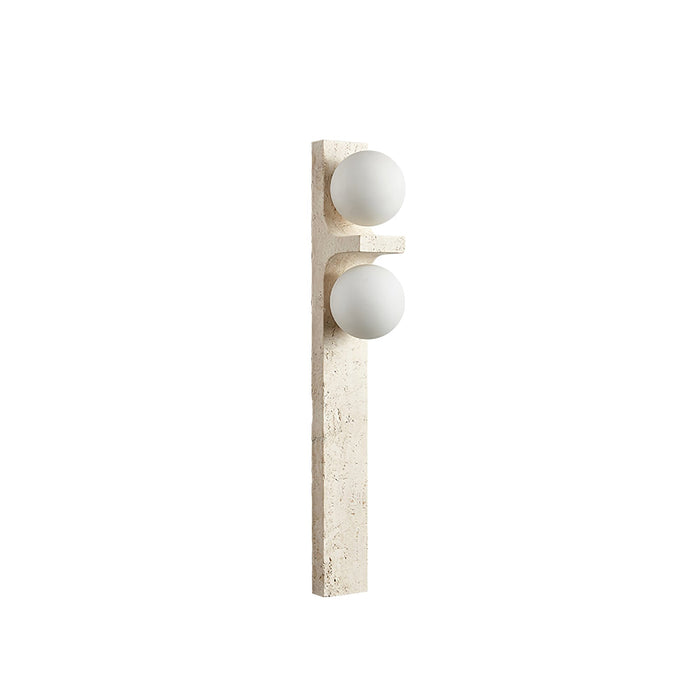 Asymmetrical Travertine Wall Sconce-DWHOME