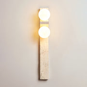 Asymmetrical Travertine Wall Sconce-DWHOME