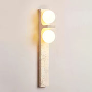 Asymmetrical Travertine Wall Sconce-DWHOME