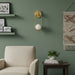 Aurea Brass Wall Light-DWHOME