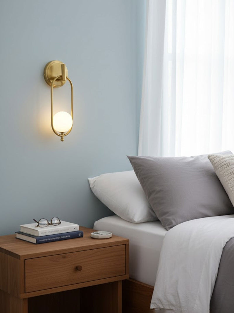 Aurea Brass Wall Light-DWHOME