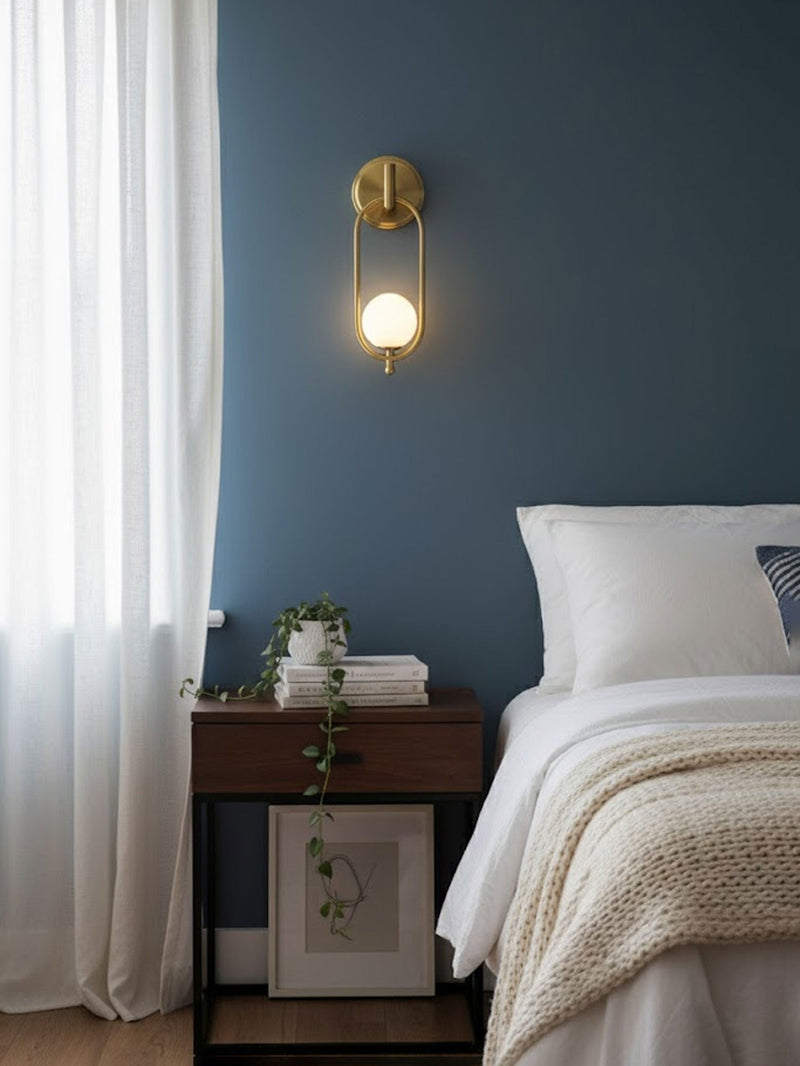 Aurea Brass Wall Light-DWHOME