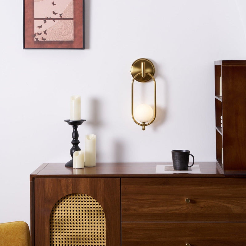 Aurea Brass Wall Light-DWHOME