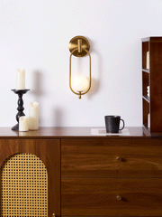 Aurea Brass Wall Light-DWHOME