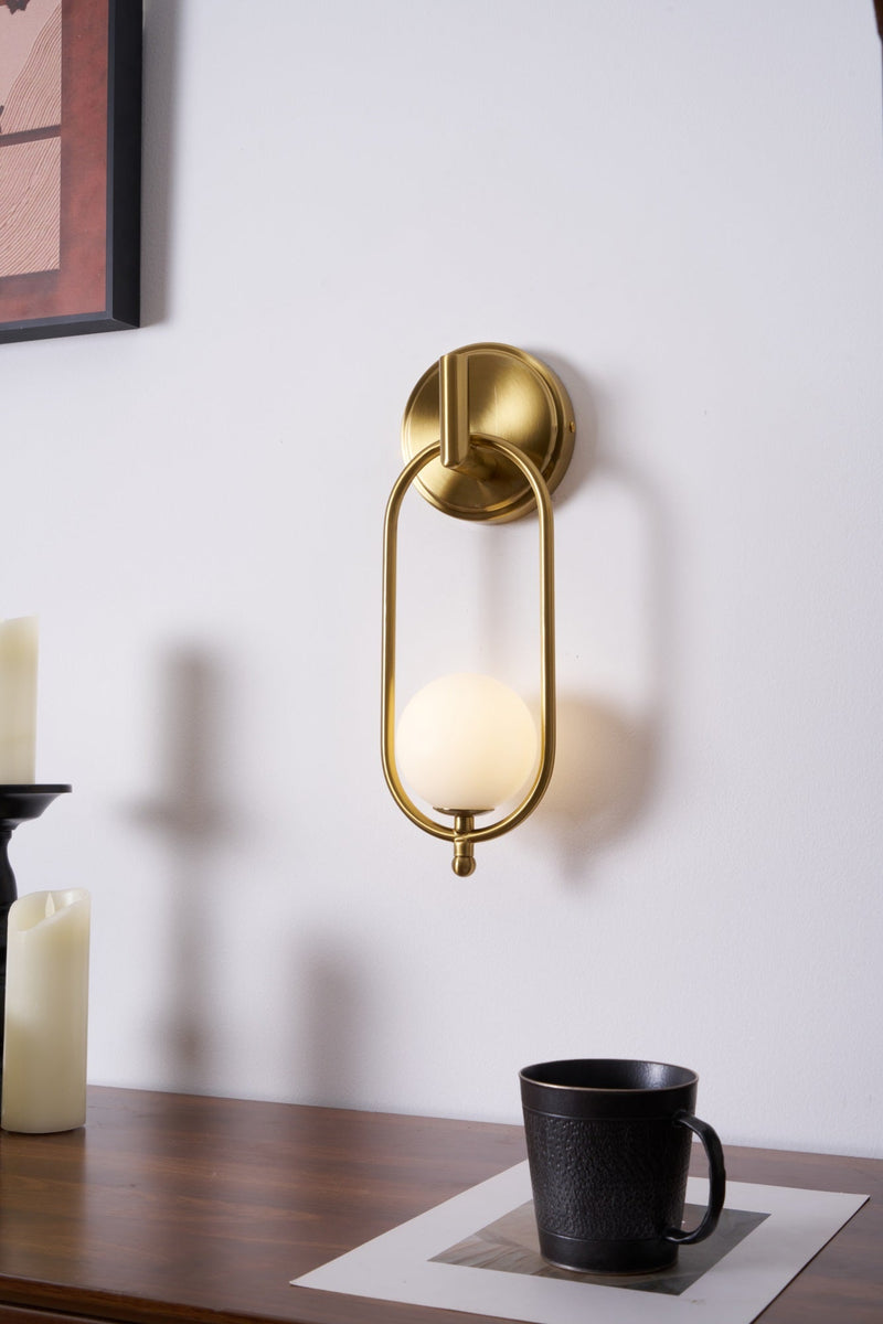 Aurea Brass Wall Light-DWHOME