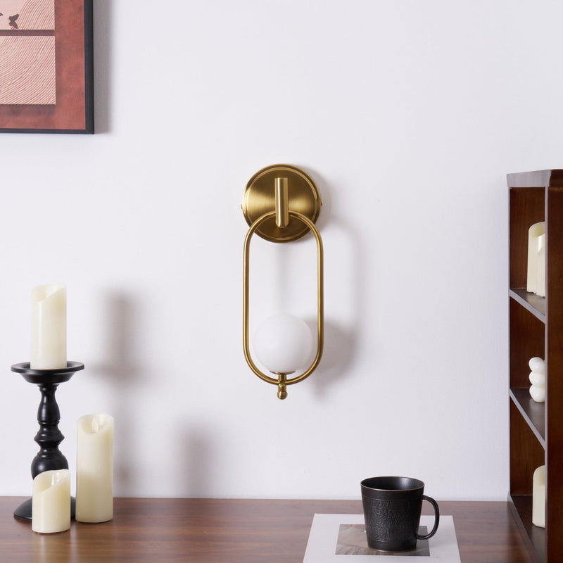 Aurea Brass Wall Light-DWHOME