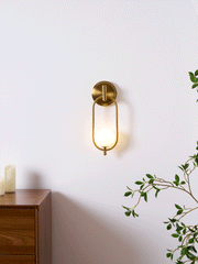Aurea Brass Wall Light-DWHOME