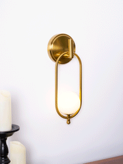 Aurea Brass Wall Light-DWHOME