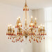 Aureate Amber Crystal Chandelier.