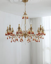Aureate Amber Crystal Chandelier-DWHOME