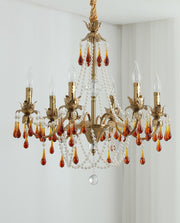 Aureate Amber Crystal Chandelier-DWHOME
