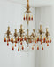 Lustre Ambre Doré en Cristal - DWHOME