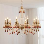 Aureate Amber Crystal Chandelier-DWHOME