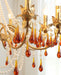 Lustre Ambre Doré en Cristal - DWHOME