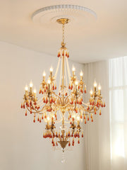 Aureate Amber Crystal Chandelier-DWHOME