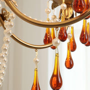Aureate Amber Crystal Chandelier-DWHOME