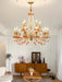 Aureate Amber Crystal Chandelier.