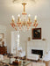 Lustre Ambre Doré en Cristal - DWHOME