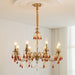 Lustre Ambre Doré en Cristal - DWHOME
