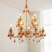 Aureate Amber Crystal Chandelier.